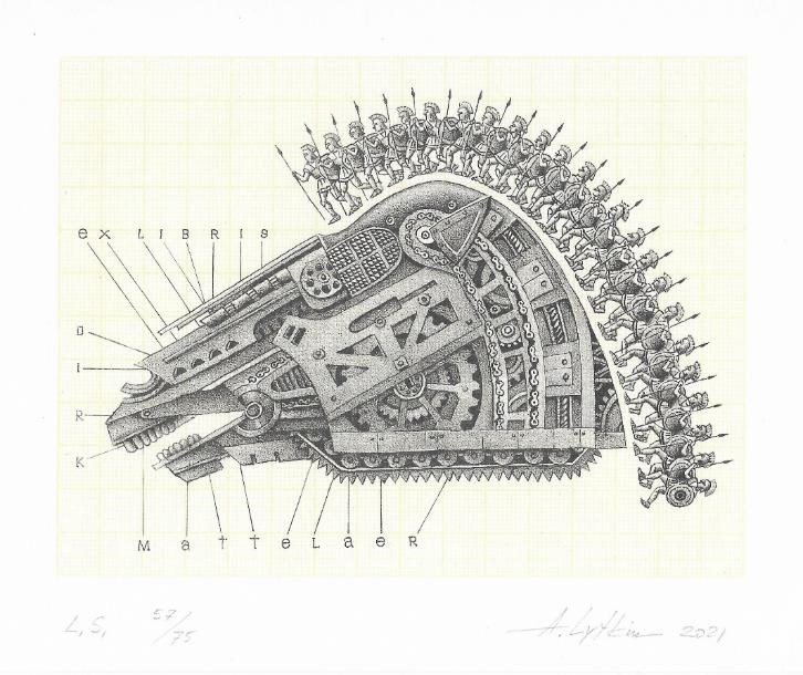 Lithografie van Alexander Lytkin (RUS) uit 2021